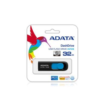 MEMORY DRIVE FLASH USB3 128GB/BLACK AUV128-128G-RBE ADATA