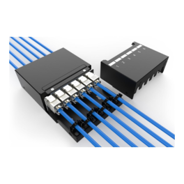 Digitus Consolidation point box, 6-port Keystone modules with intelligent cable