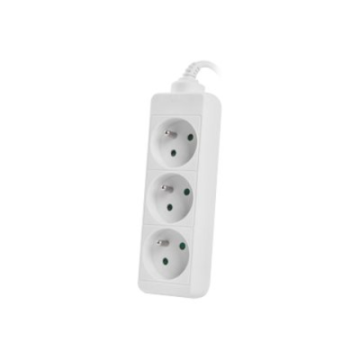 Lanberg Cable Power Strip, 3X French Outlets Quality-Grade Copper, 1.5 m
