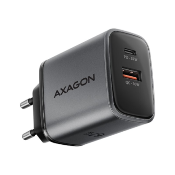 AXAGON Wall charger 67W, 2x port (USB-A + USB-C) PD3.0 ACU-PQ67