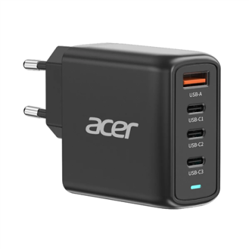 Acer 100W PD GaN Charger 3 x USB C and 1 x USB A EU Plug 100W USB-C cable