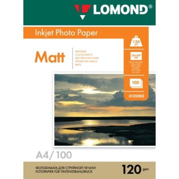 Lomond Photo Inkjet Paper Matte 120 g/m2 A4, 100 sheets