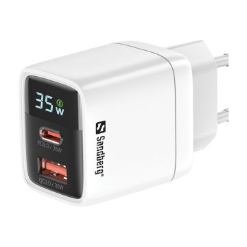 SANDBERG 2in1 Charger 1xUSB-C 1xUSB 35W