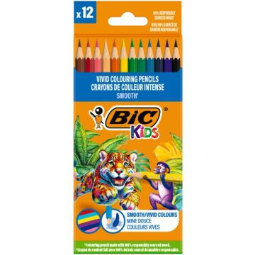 BIC Colored pencils Kids Smooth 12 colours set