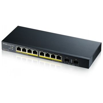 Zyxel Networks Gs1100-10hpv2, Unmanaged Poe 8X Gigabit, 2X Fiber Uplink, 130