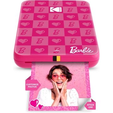 Barbie x Kodak STEP Slim Instant Mobile Photo printer Colour ZINK 2x3'' 1ppm, Bluetooth, Pink