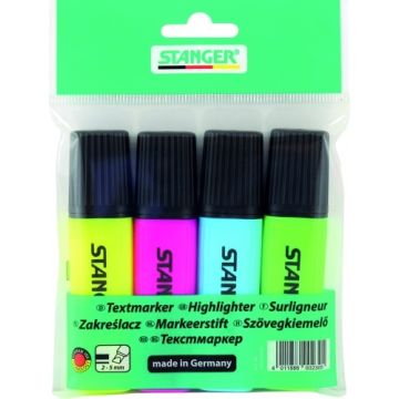 STANGER highlighter, 1-5 mm, set 4 pcs 180009000