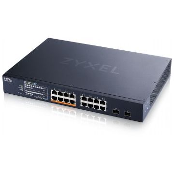 Zyxel Networks Xmg1915-18ep, 16-port 2.5gbe, 2 Sfp+, 8 X Poe++ 180W Smart
