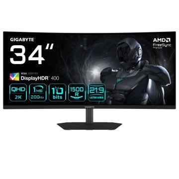 LCD Monitor GIGABYTE UltraWide Quad HD LED Curved G34WQC2EK 34"