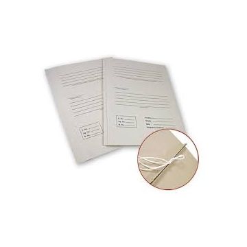 Folder SMLT, archival, A4 4cm, 300 g., With 2 laces, with print, white, cardboard, ecological