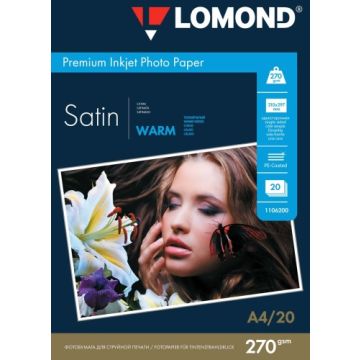 Lomond Premium Photo Paper Satin 270 g/m2 A4, 20 sheets, Warm