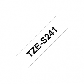 Brother TZe-S241 Strong Adhesive Laminated Tape Black on White