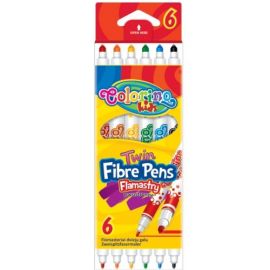 Colorino Kids Double tip fibre pens 6 colours