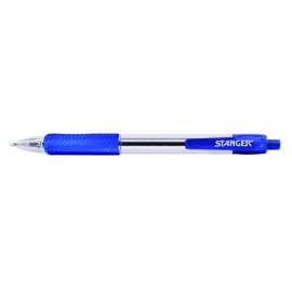 STANGER Ball Point Pens 1.0 Softgrip retractable, blue, 1 pcs. 18000300038