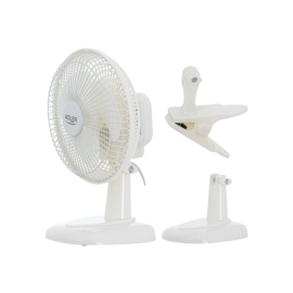 Adler | Fan with clip | AD 7317 | Table Fan | White | Diameter 15 cm | Number of speeds 2 | 30 W | N