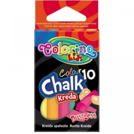 Colorino Kids Dustless chalk coloured 10 pcs