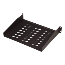 Digitus | Fixed Shelf for Racks | DN-19 TRAY-2-55-SW | Black | The shelves for fixed mounting can be