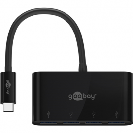 Goobay 4-Port USB-C Multiport Adapter 61073 Black