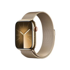 Apple Watch Series 9 GPS + Cellular 45mm Gold Stainless Steel Case with Gold Milanese Loop Apple
