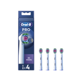 Oral-B | Replaceable toothbrush heads | EB18-4 3D White Pro | Heads | For adults | Number of brush h