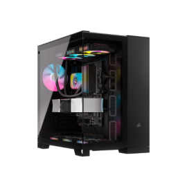 Corsair | Dual Chamber PC Case | 6500X | Black/Obsidian Aluminum | Mid-Tower | Power supply included