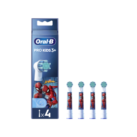 Oral-B Replacement Toothbrush Heads | EB10 4 refill Spiderman | Heads | For kids | Number of brush h
