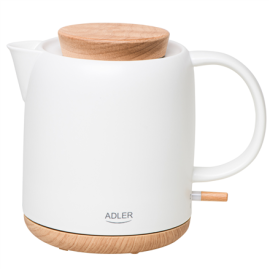 Adler Electric Kettle | AD 1304 | Electric | 1200 W | 1 L | Ceramic | 360° rotational base | White