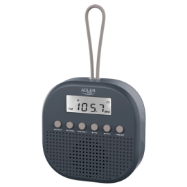 Adler | Waterproof universal radio | AD 1912 | Alarm function | Black