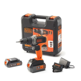 BLACK & DECKER | Cordless Drill/Driver with 2.0 Ah/4.0 Ah Battery | BCD003MEM2K-QW | 18 V | 2.0/4.0