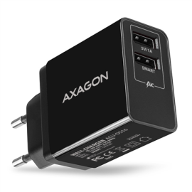 AXAGON Dual wall charger 240V/2x port 5V-2.2A and 5V-1A