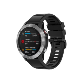 Fixed | Silicone Strap for Garmin QuickFit 22mm | Black