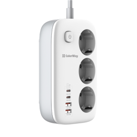 ColorWay Power Socket | CW-CHE34PDW