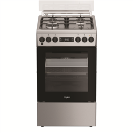 Whirlpool Cooker | W5G8LMSWTX | Hob type Gas | Oven type Electric | Stainless steel | Width 50 cm | 