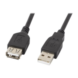 Lanberg USB-A 2.0 Cable 1.8 m | CA-USBE-10CC-0018-BK | USB Type-A to USB Type-A