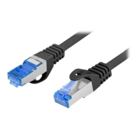 Lanberg Patchcord Cat.6A S/FTP LSZH CCA Black Fluke Passed | PCF6A-10CC-0050-BK | 0.5 m