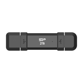 Silicon Power Portable External SSD | DS72 | 2000 GB | USB Type-A/USB Type-C 3.2 Gen 2 | Black