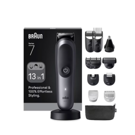 Braun 13in1 Grooming Kit | All-in-One Series 7 AIO7560 | Cordless | Number of length steps 14 | Blac