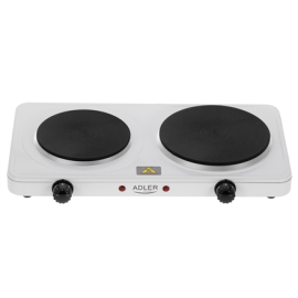 Adler Hot Plate | AD 6520 | Number of burners/cooking zones 2 | White | Electric