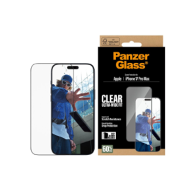 PanzerGlass Screen protector | Apple | iPhone 17 Pro Max | Glass | Transparent | Ultra-Wide Fit w. E