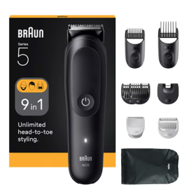 Braun 9-in-1 Grooming Kit | All-in-One Kit Series 5 AIO5540 | Cordless | Number of length steps 14 |