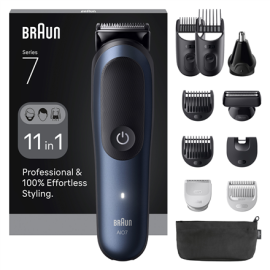 Braun 11in1 Grooming Kit | All-in-One Series 7 AIO7540 | Cordless | Number of length steps 14 | Blac