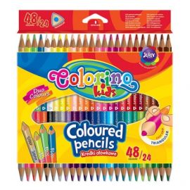 Colorino Kids Triangular coloured pencils 24 pcs / 48 colours