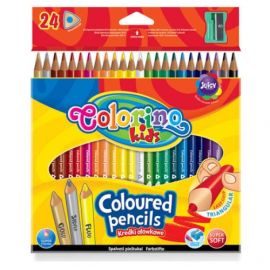 Colorino Kids Triangular coloured pencils 24 colours (with sharpener)