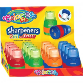 Colorino Sharpeners with eraser  2in1