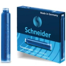 Pen Ink Cartridges Schneider, Short, Blue, (6pcs.)  1223-405