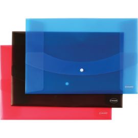 Envelope with clip Centrum, A3, plastic, various colors, transparent