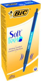 BIC Ballpoint pens SOFTFEEL CLIC 0.32 mm, blue, Box 12 pcs. 914346