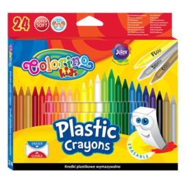 Colorino Kids Erasable Plastic Crayons 24 colours