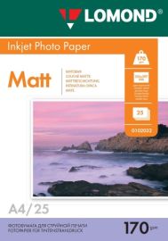 Lomond Photo Inkjet Paper Matte 170 g/m2 A4, 25 sheets, double sided