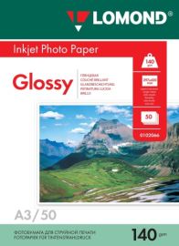 Lomond Photo Inkjet Paper Glossy 140 g/m2 A3, 50 sheets
